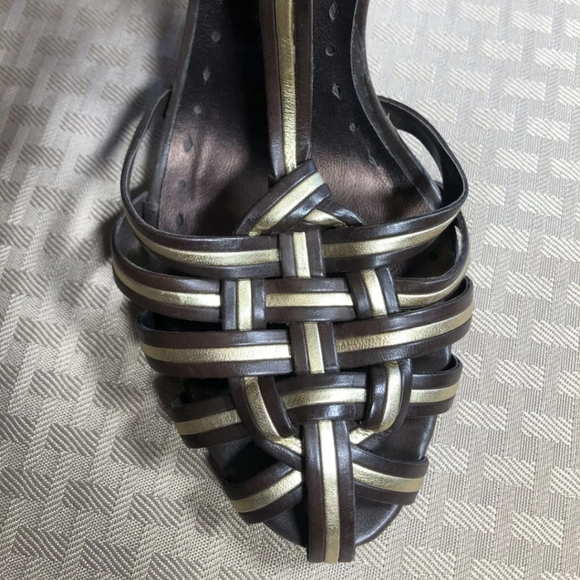 BCBGirls Brown Leather Sandals - Picture 6 of 8